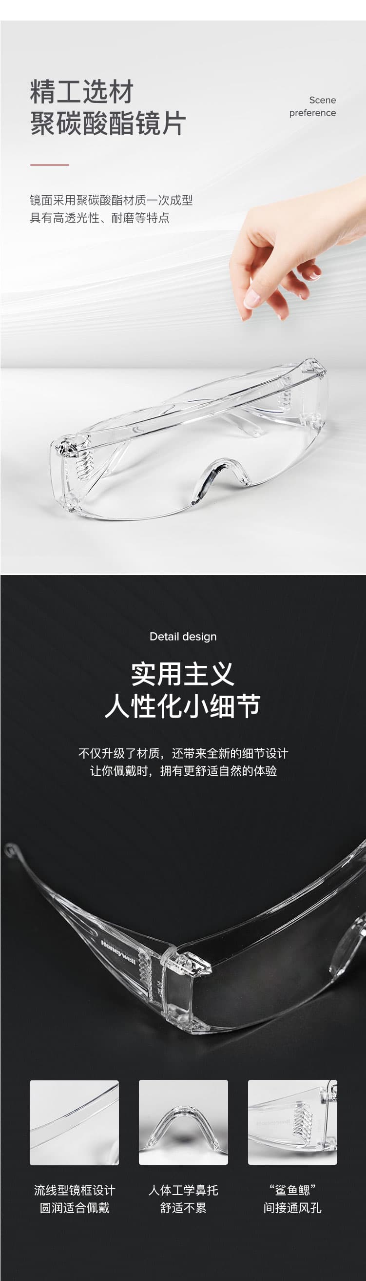 霍尼韋爾 100002 VisiOTG-A 透明防霧鏡片 訪客眼鏡