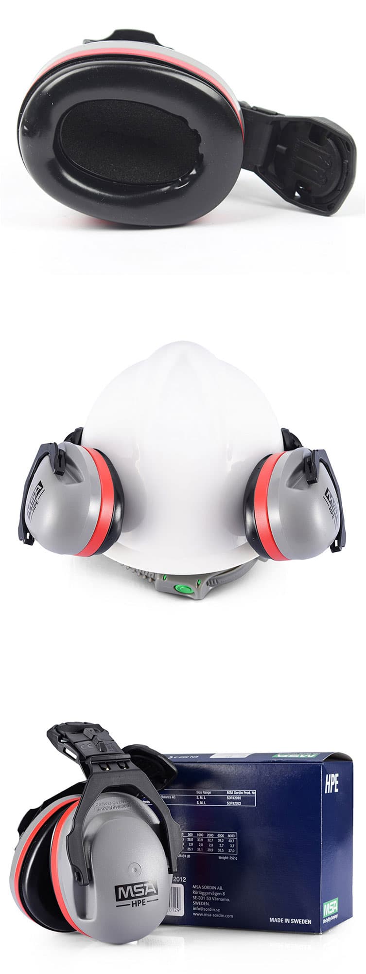 梅思安(MSA) SOR12012 HPE高舒型頭盔式防噪音耳罩