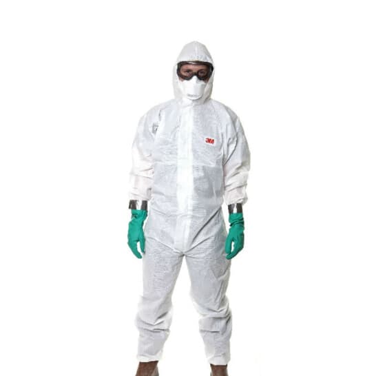 3M 4545 白色帶帽連體防護(hù)服