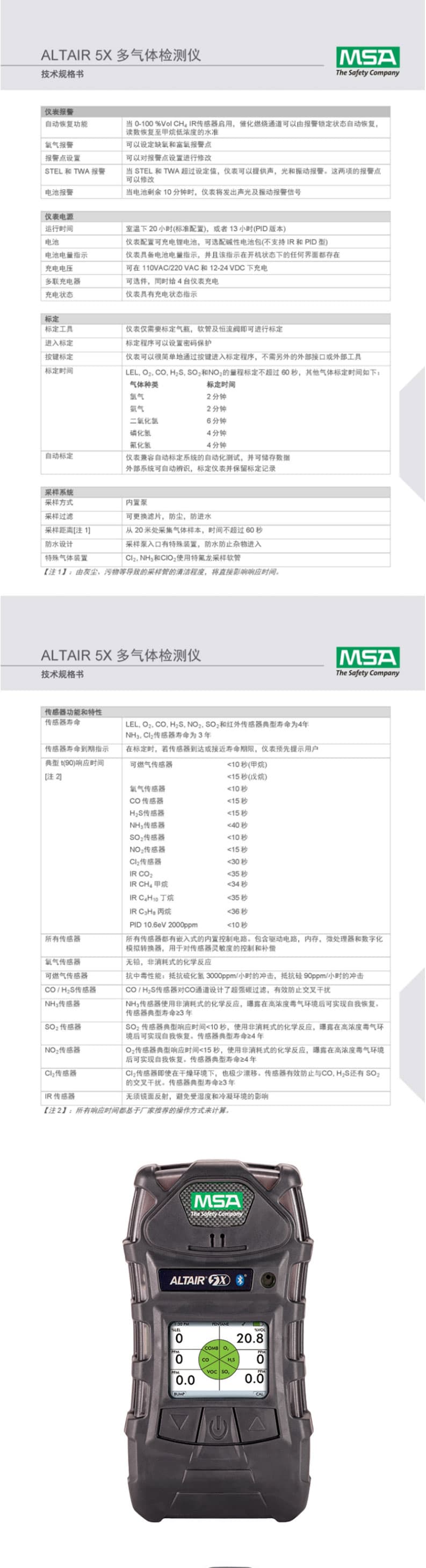 梅思安 10176753 天鷹5x多種氣體檢測儀