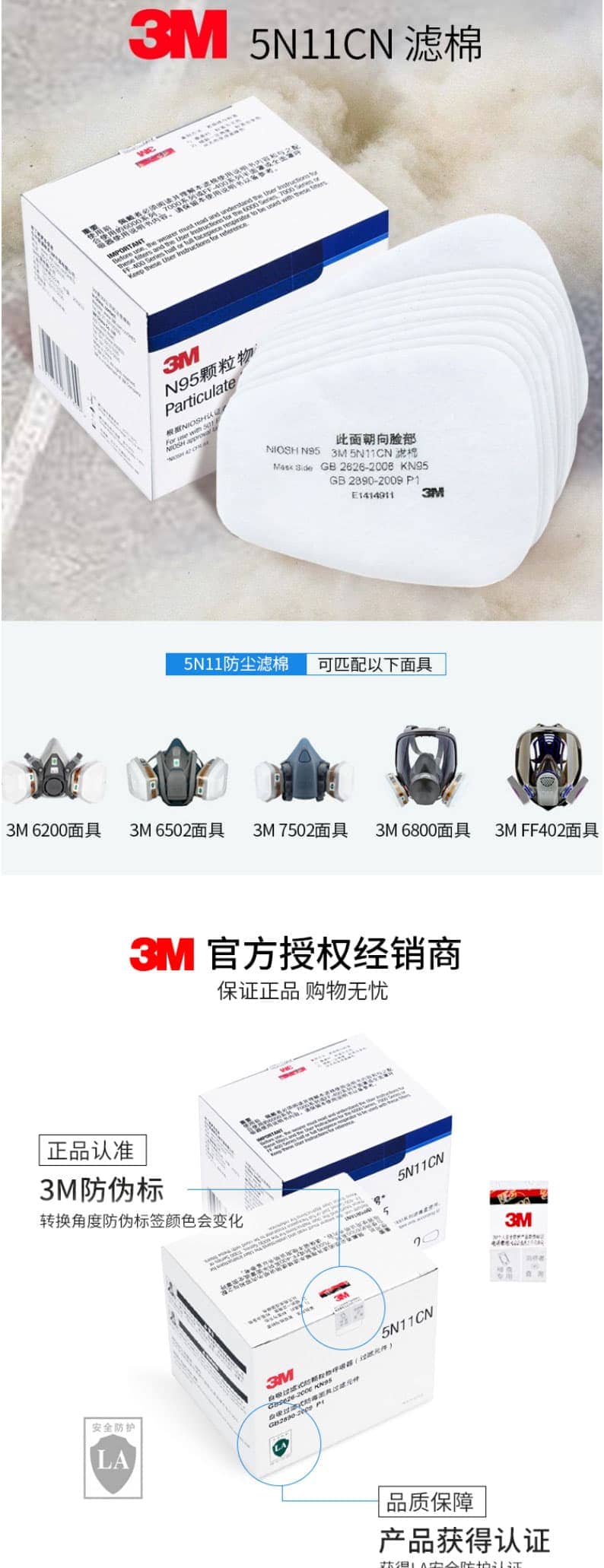3M 5N11CN N95 過濾棉--廣州口罩商
