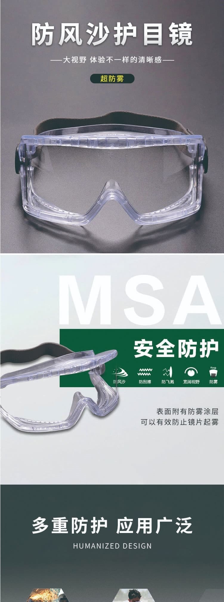 梅思安(MSA)  10203291 威護(hù)防護(hù)眼罩 多功能護(hù)目鏡
